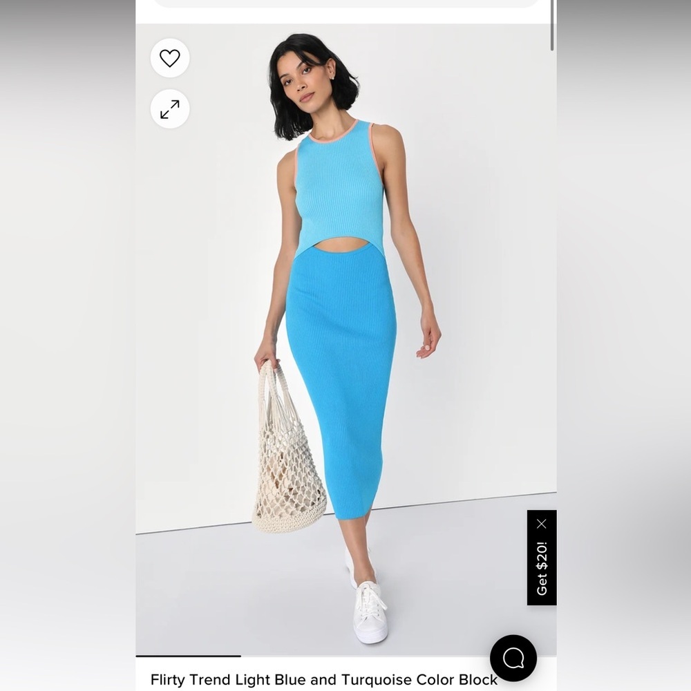 Blue Halter Sheath Cocktail Dress